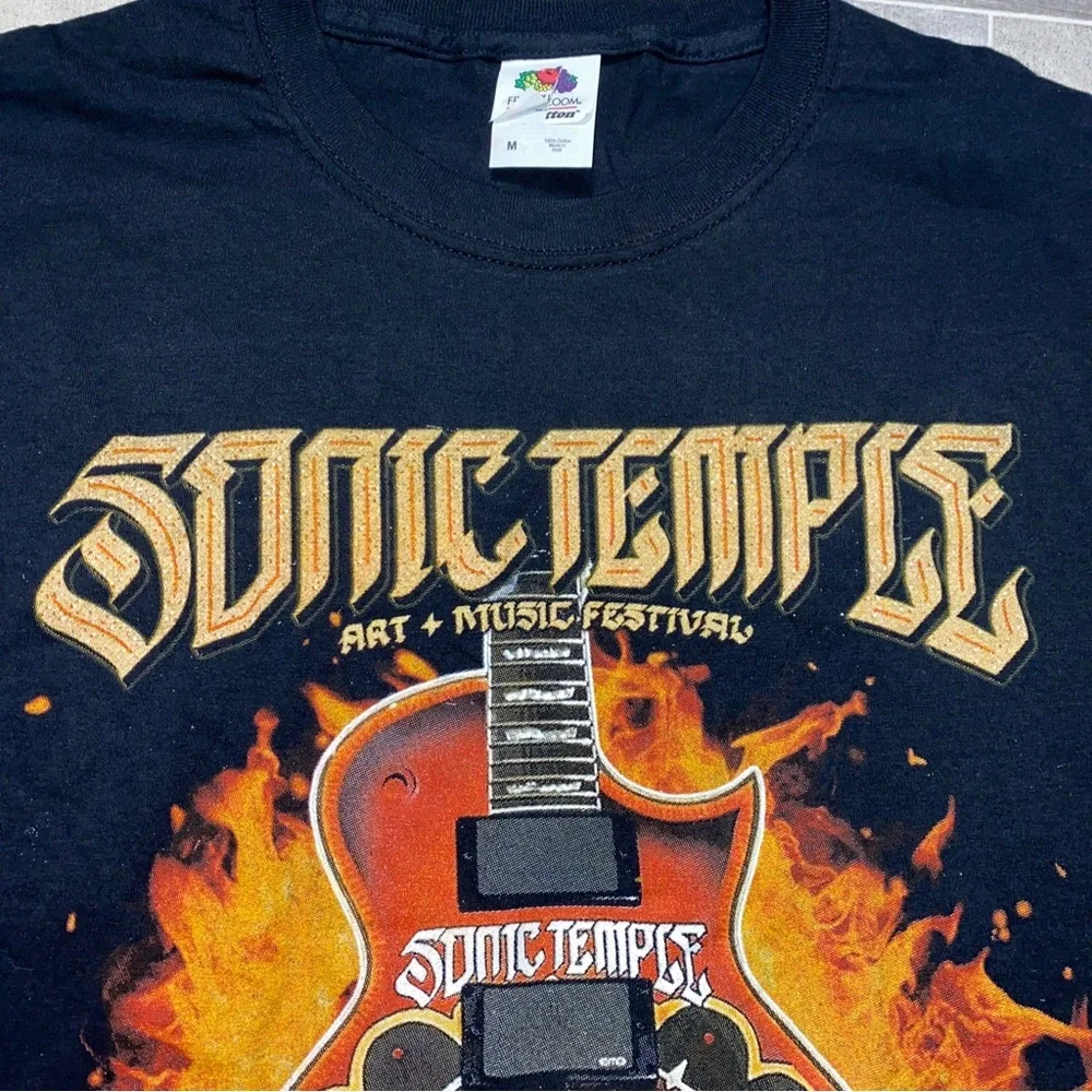 Sonic Temple Disturbed Shirt Men Med Skull Foo Fighters Ghost Metal Bands Mapfre - Picture 11 of 11